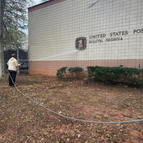 Commercial building exterior washing service - Mighty Pro Wash Metro Atlanta GA