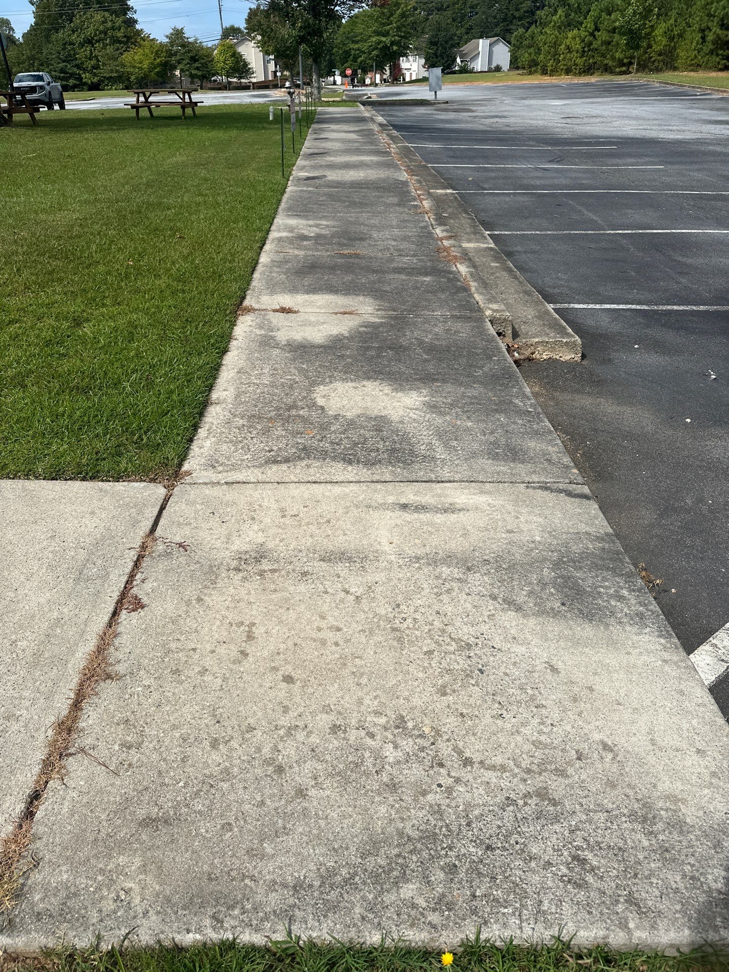 Commercial property before pressure washing - Metro Atlanta GA