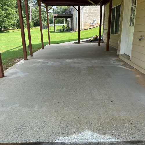 Residential patio after cleaning - Mighty Pro Wash results Atlanta GA